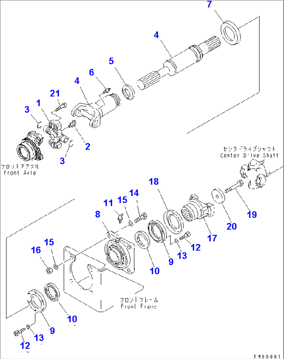 DRIVE SHAFT (FRONT)(#65001-)