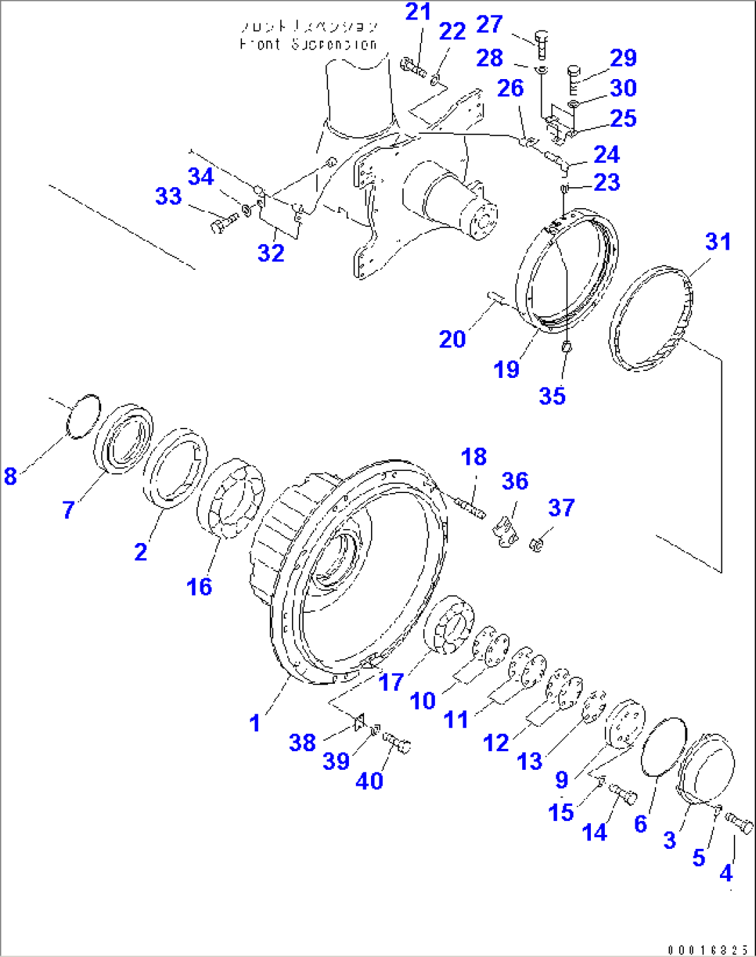 FRONT AXLE (LEFT HAND) (FRONT AXLE ASS