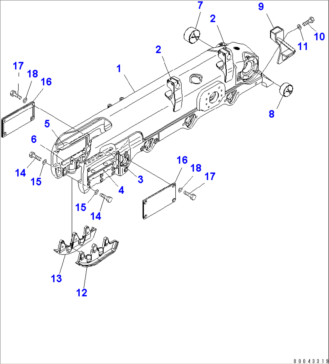 TRACK FRAME (L.H.)(#80001-)