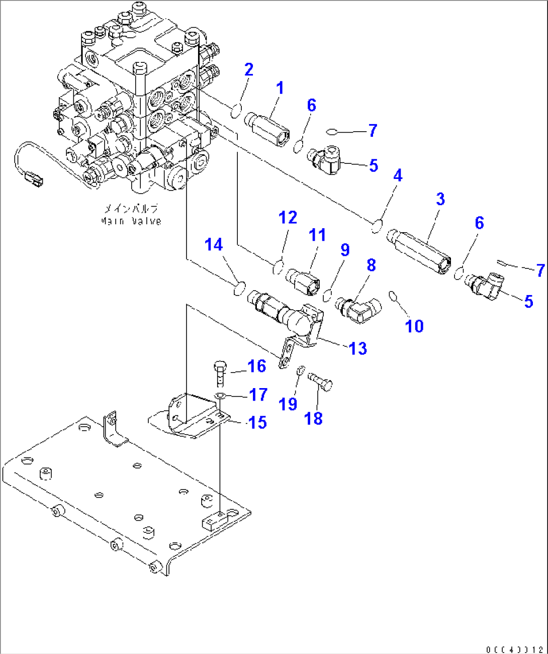 MAIN VALVE (DELIVERY LINE ELBOW)(#65001-)