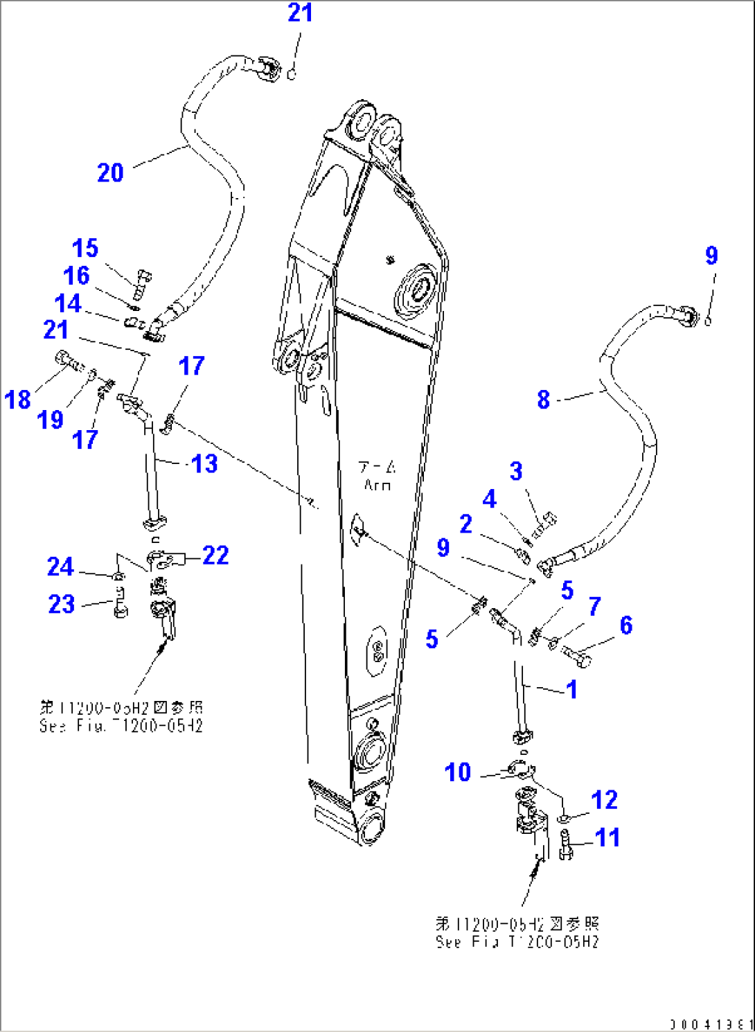ARM (3.2M) (1-ATTACHMENT PIPING¤ 1/2)