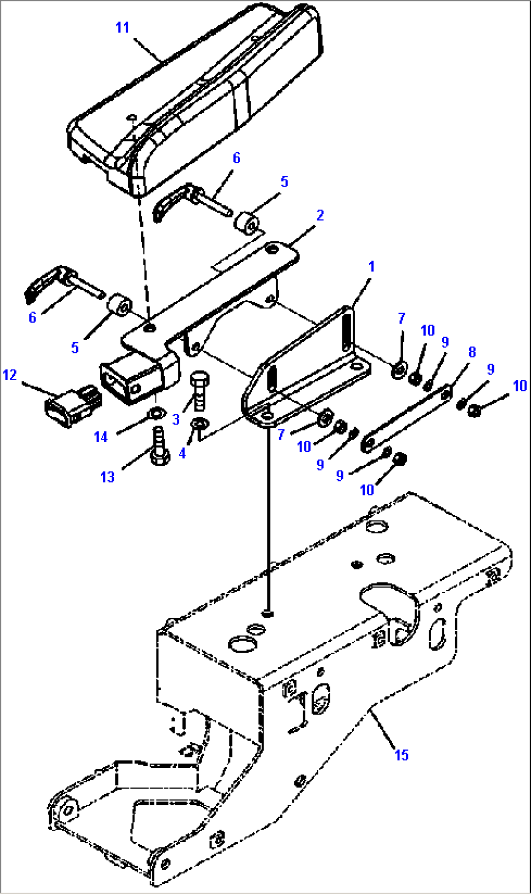 K0110-05A1 OPERATORS SEAT ARMREST (JOYSTICK STEERING)