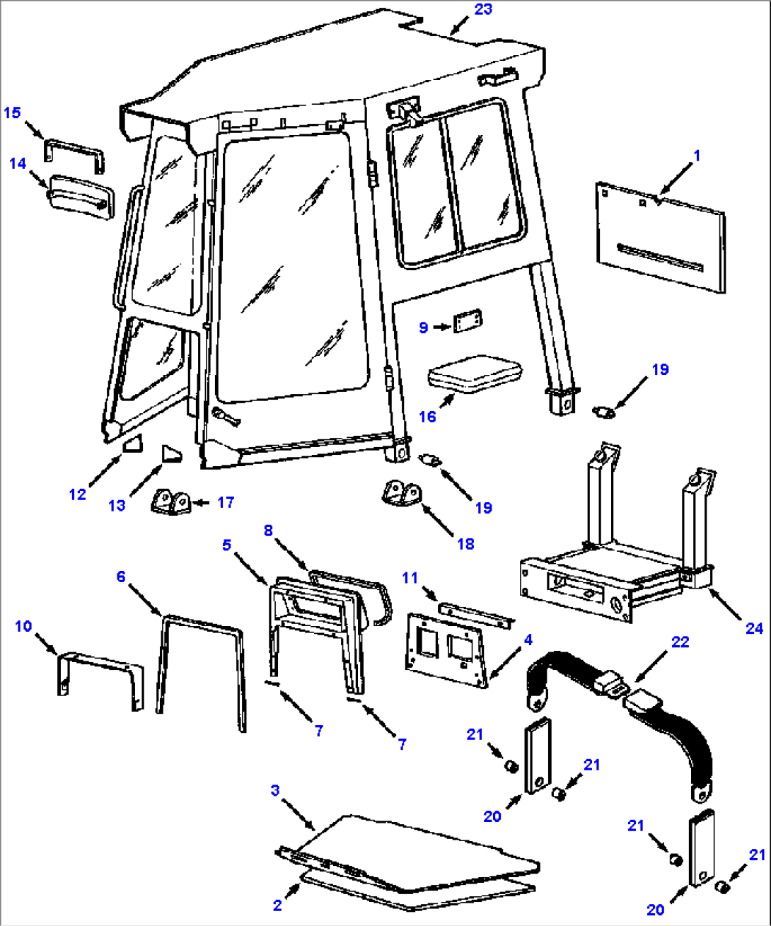 FIG. K0210-01A0 CAB AND ACCESSORIES