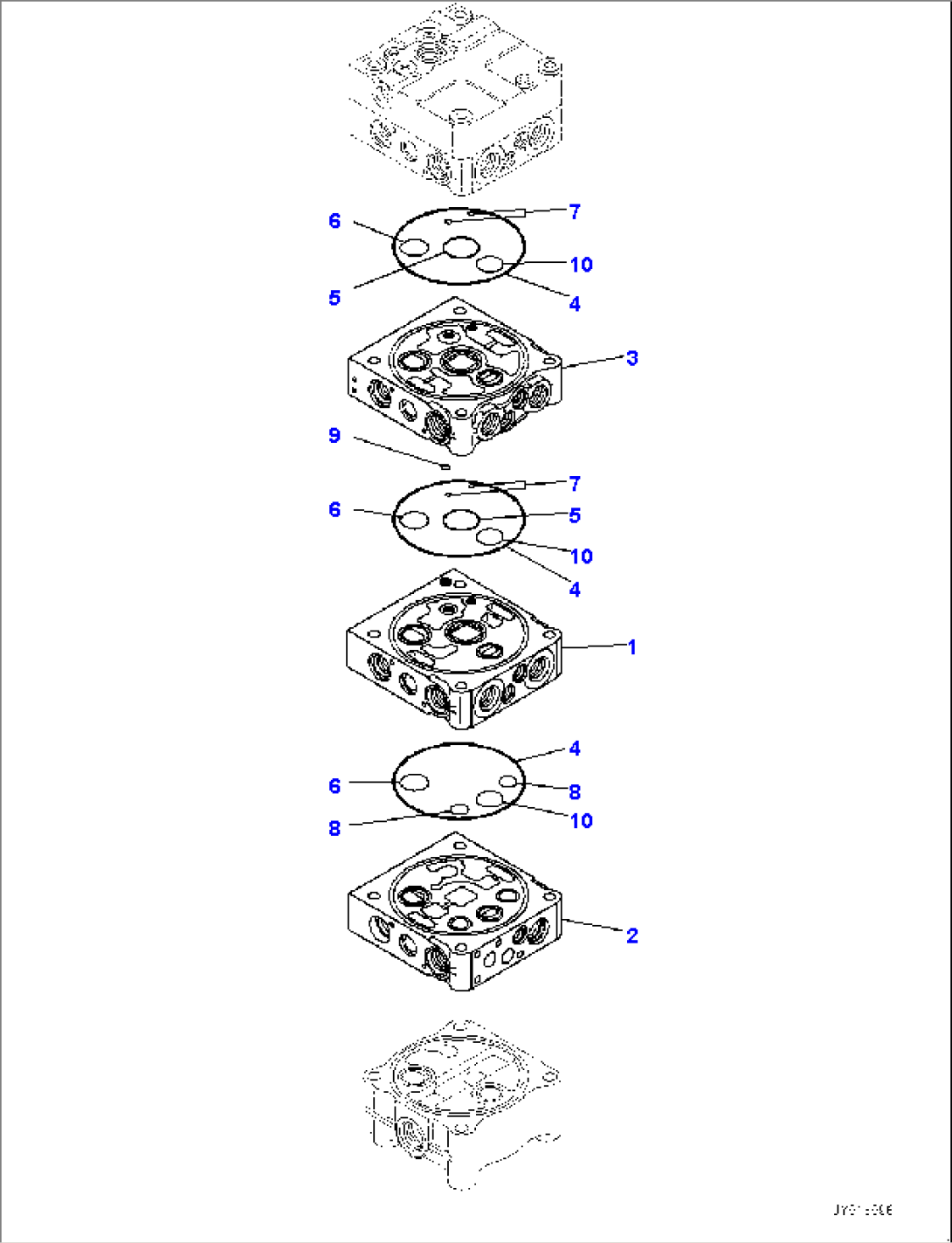 Hydraulic Control Valve, 4-Valve (1/9) (#66847-)
