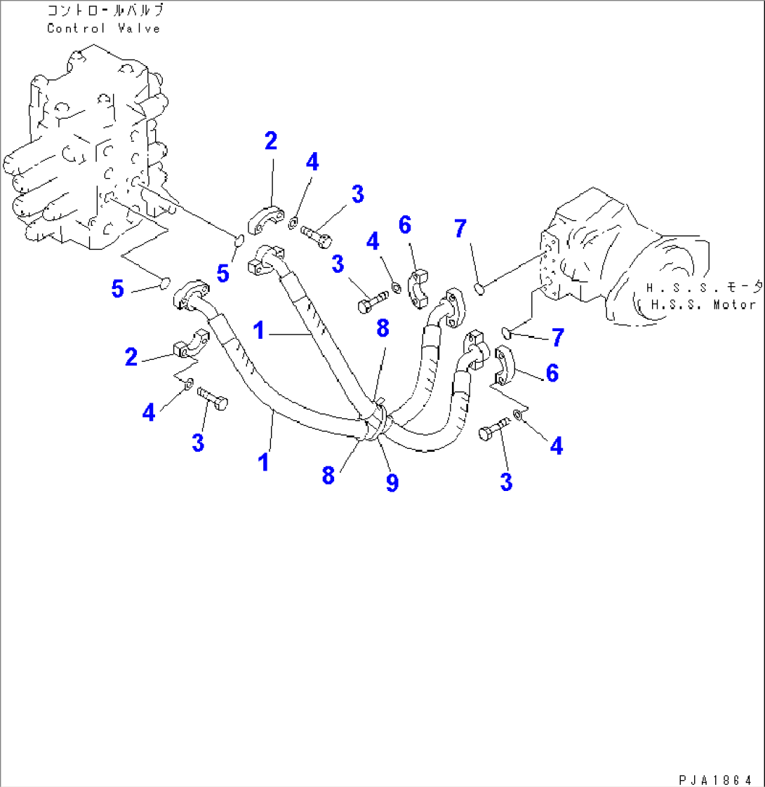 HYDRAULIC PUMP LINE (H.S.S. MOTOR LINE)
