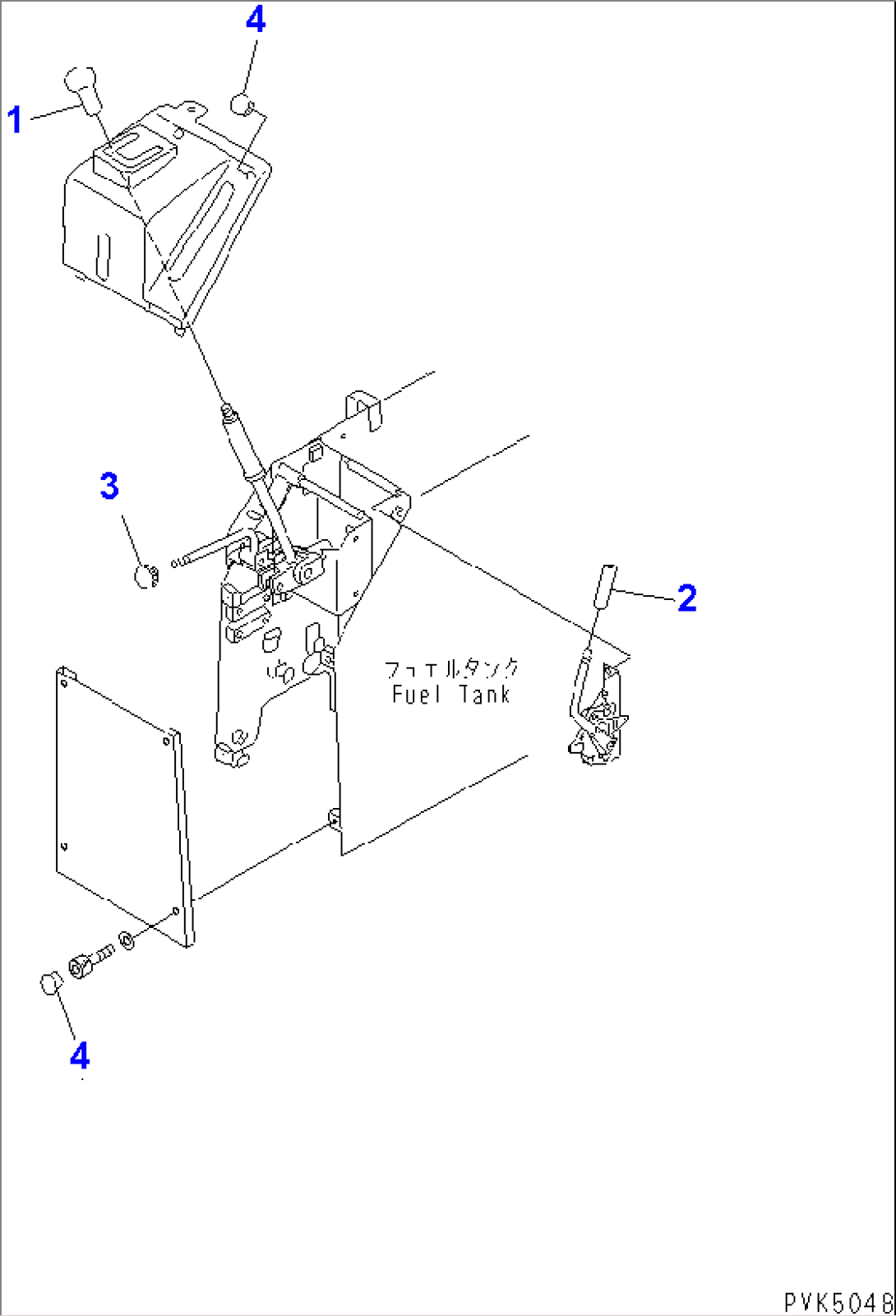 CONTROL KNOB (D21) (FOR F2-R2 TRANSMISSION) (FOR TWO LEVER STEERING)