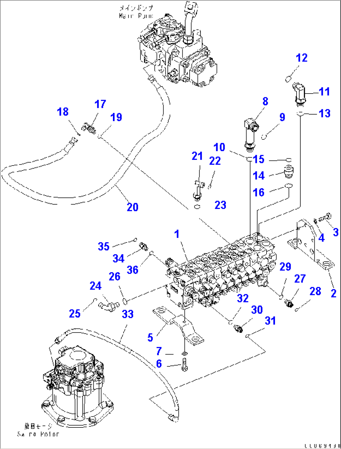 MAIN VALVE (CONNECTING PARTS) (1/3) (1 ATT.) (FOR JAPAN)(#30001-)