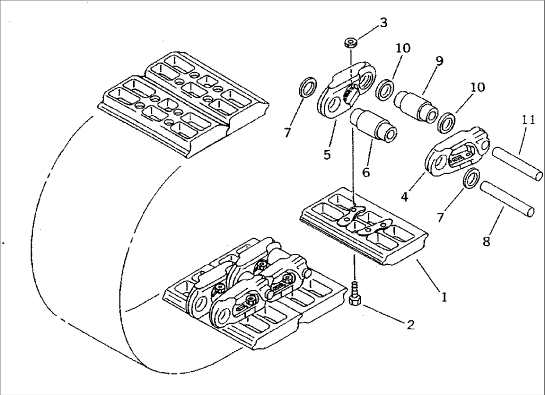 TRACK SHOE (MASTER PIN TYPE) (FLAT TYPE)(#20001-20135)