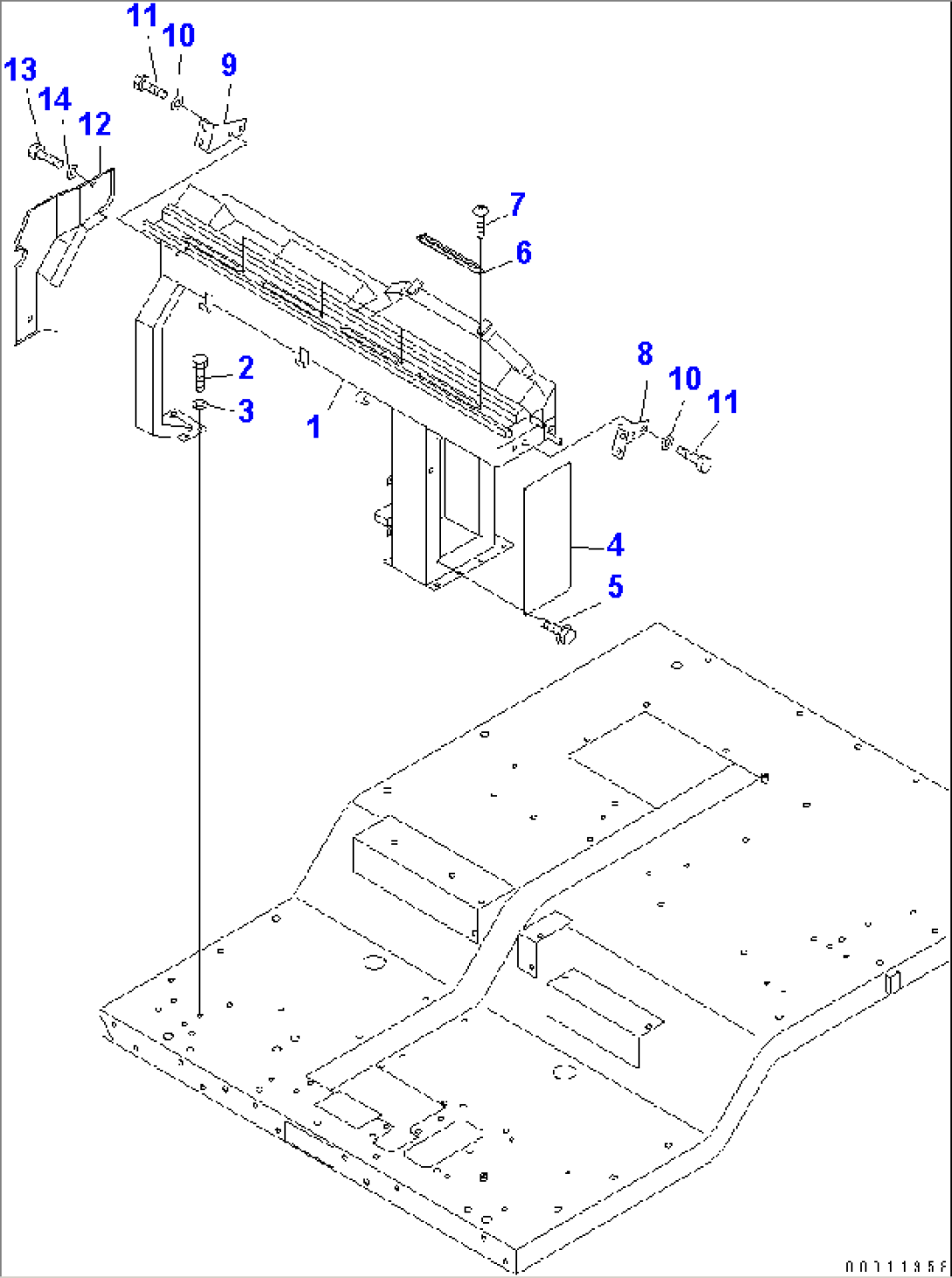 FLOOR (DASHBOARD) (WITH PAYLOAD METER) (1/2)(#4394-)