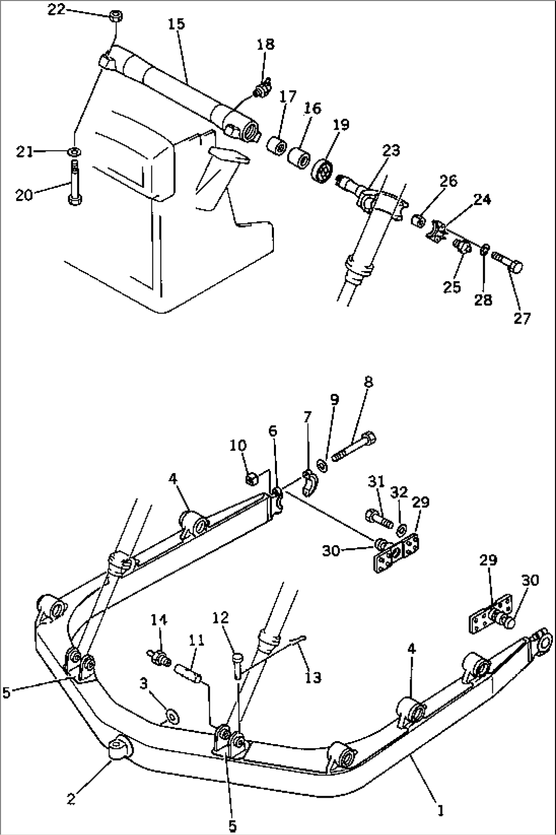REINFORCED C-FRAME AND CYLINDER SUPPORT