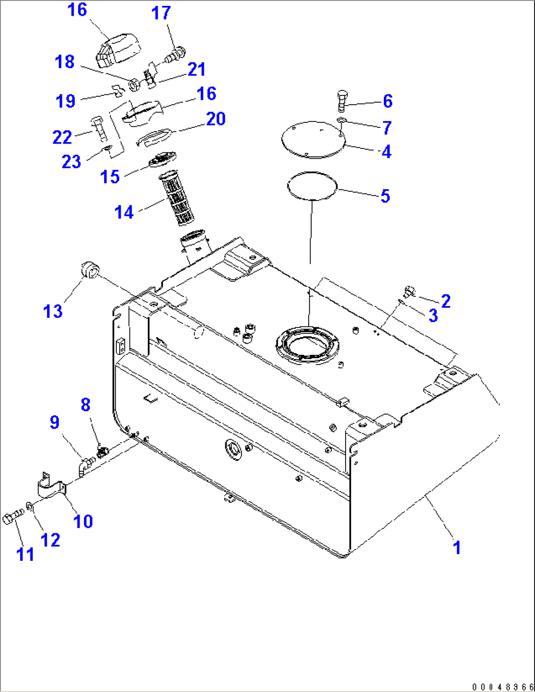 FUEL TANK (TANK AND FILLER CAP)(#55001-55422)