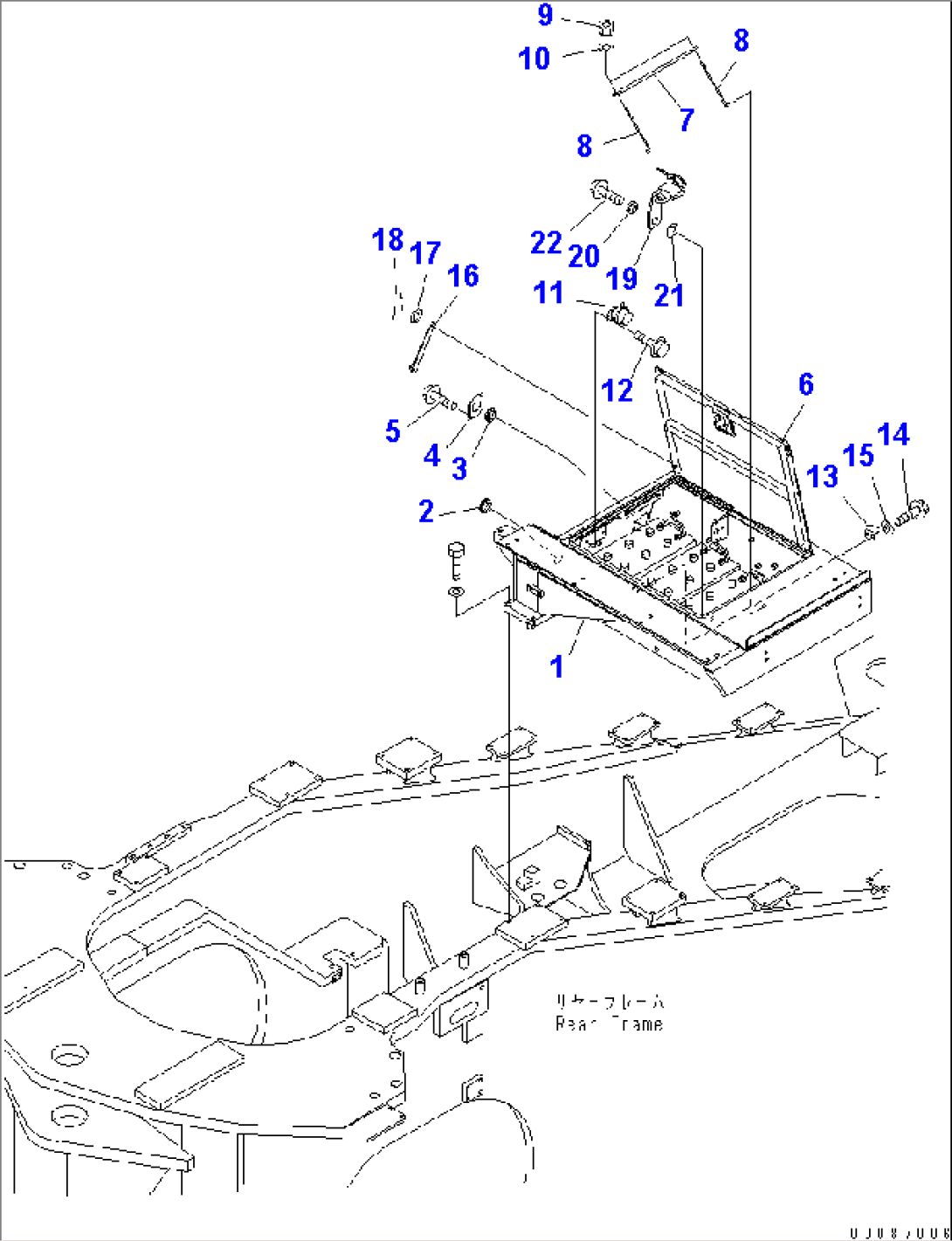 BATTERY BOX (L.H.) (BATTERY MOUNTING PARTS) (FOR BATTERY DISCONNECT SWITCH)(#50084-)