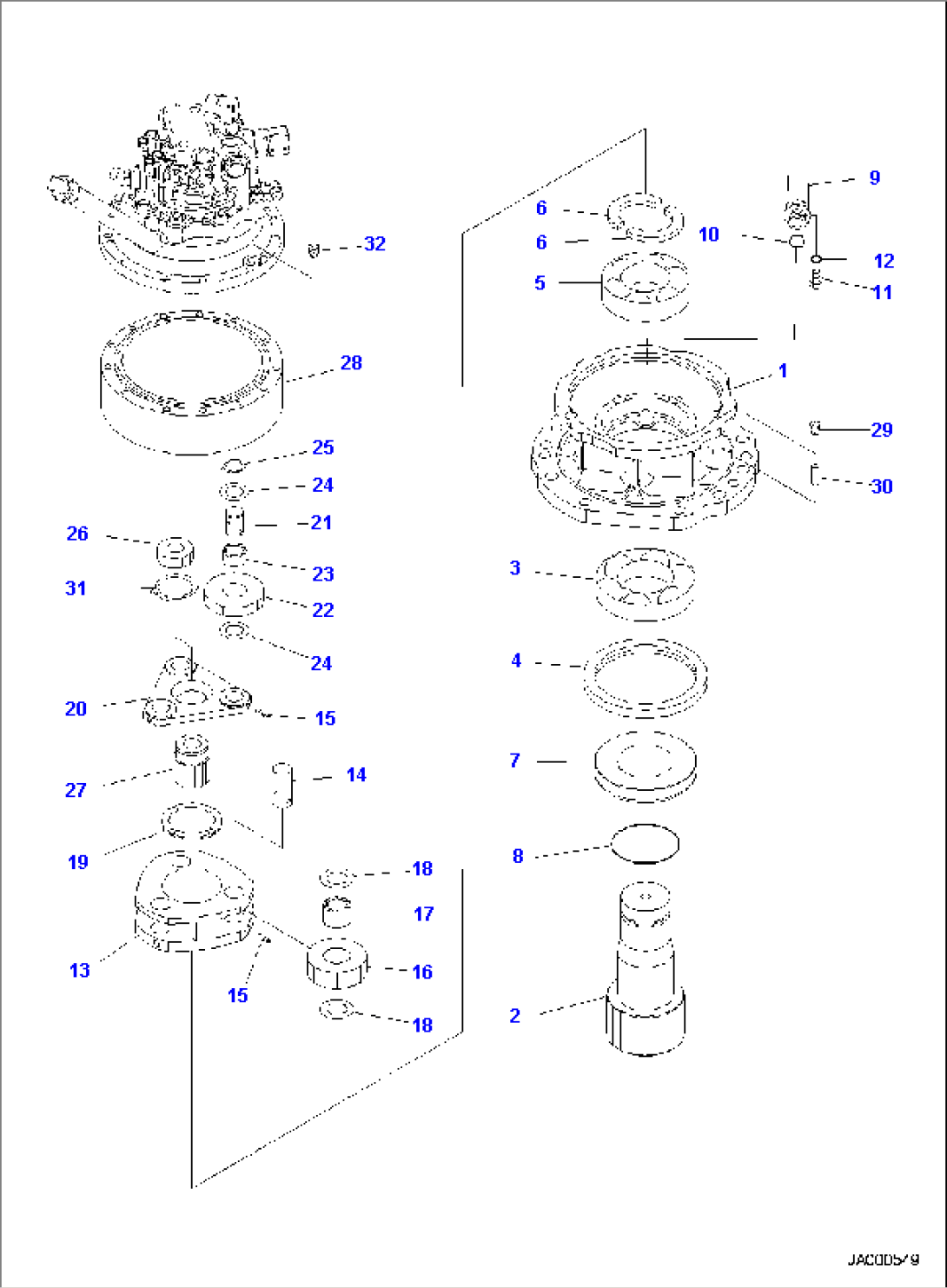 SWING MACHINERY, INNER PARTS (1/5)