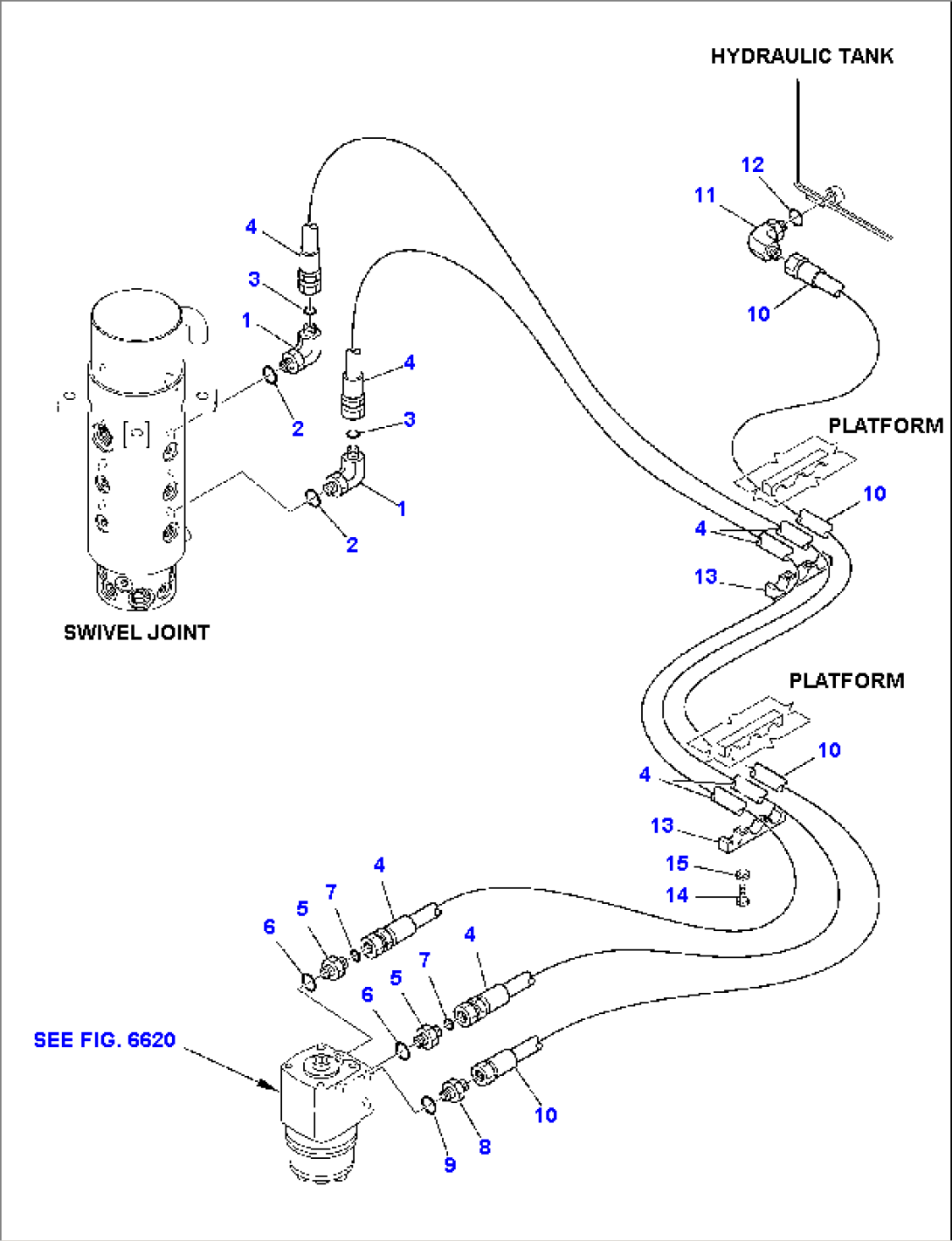 HYDRAULIC PIPING (STEERING LINE) (2/2)