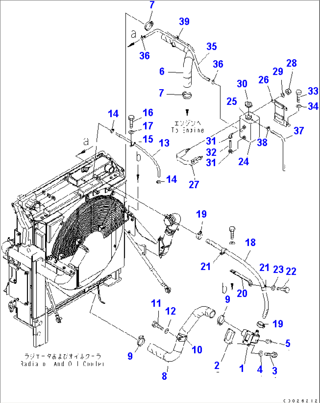 COOLING (RADIATOR PIPING) (-40ßC SPEC.)(#50001-52473)