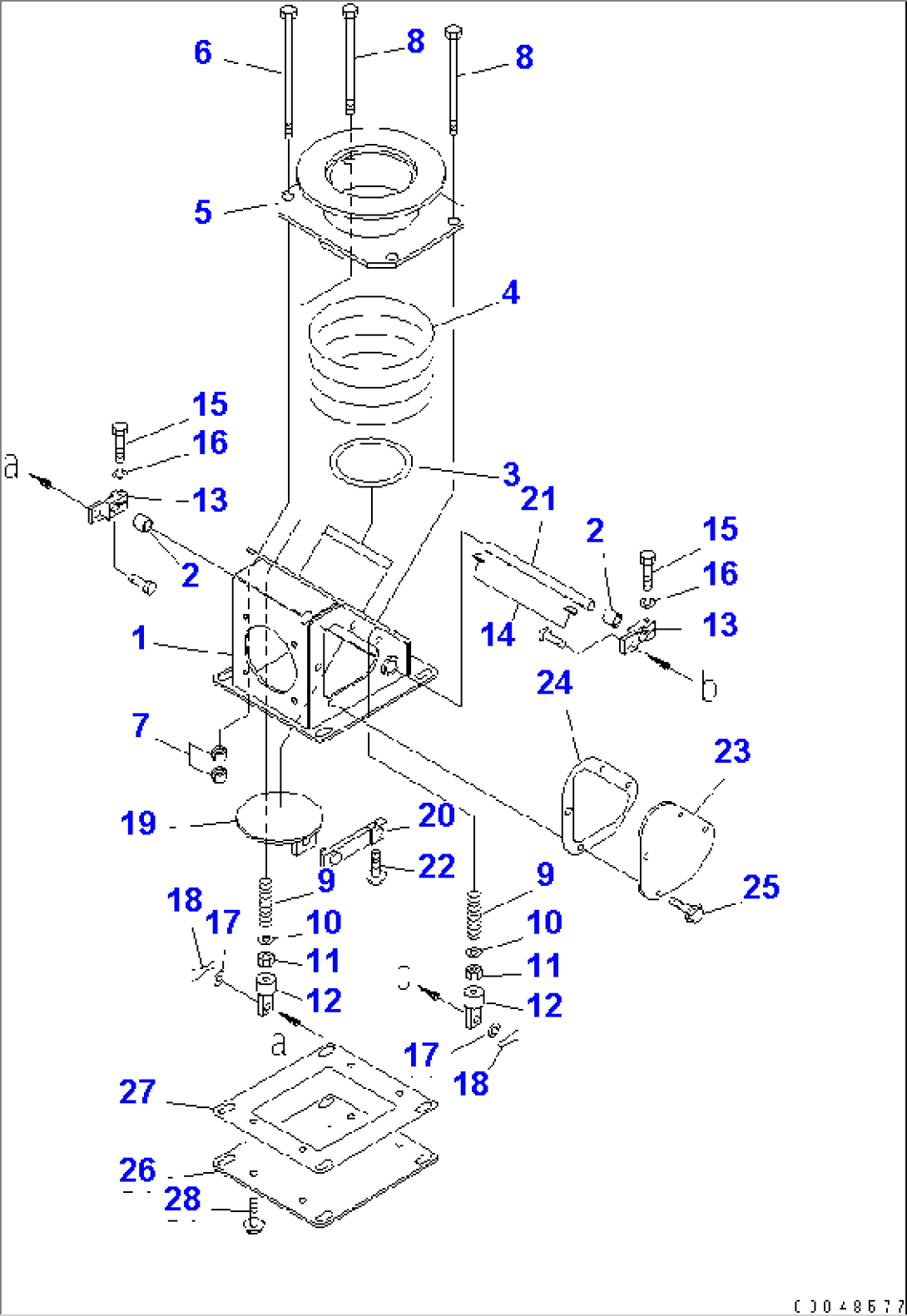 EXHAUST PIPING (3/4) (EXHAUST BOX)(#2001-)