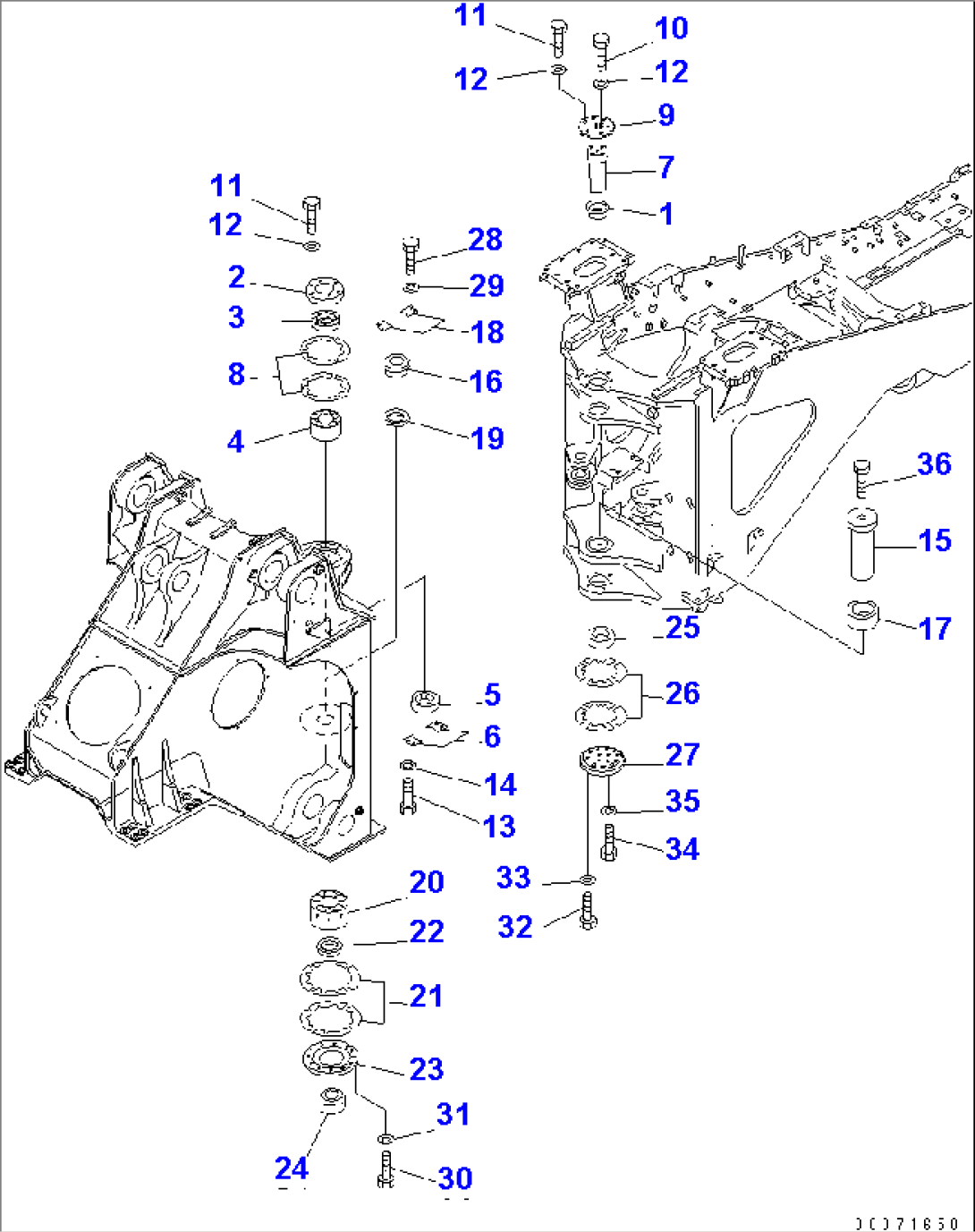 HINGE PIN (FOR FRONT AND REAR FRAME CONNECTING)(#50042-)