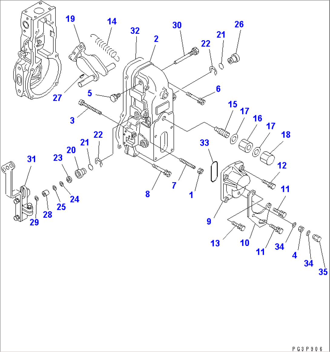 FUEL INJECTION PUMP (GOVERNOR) (2/2) (INNER PARTS)