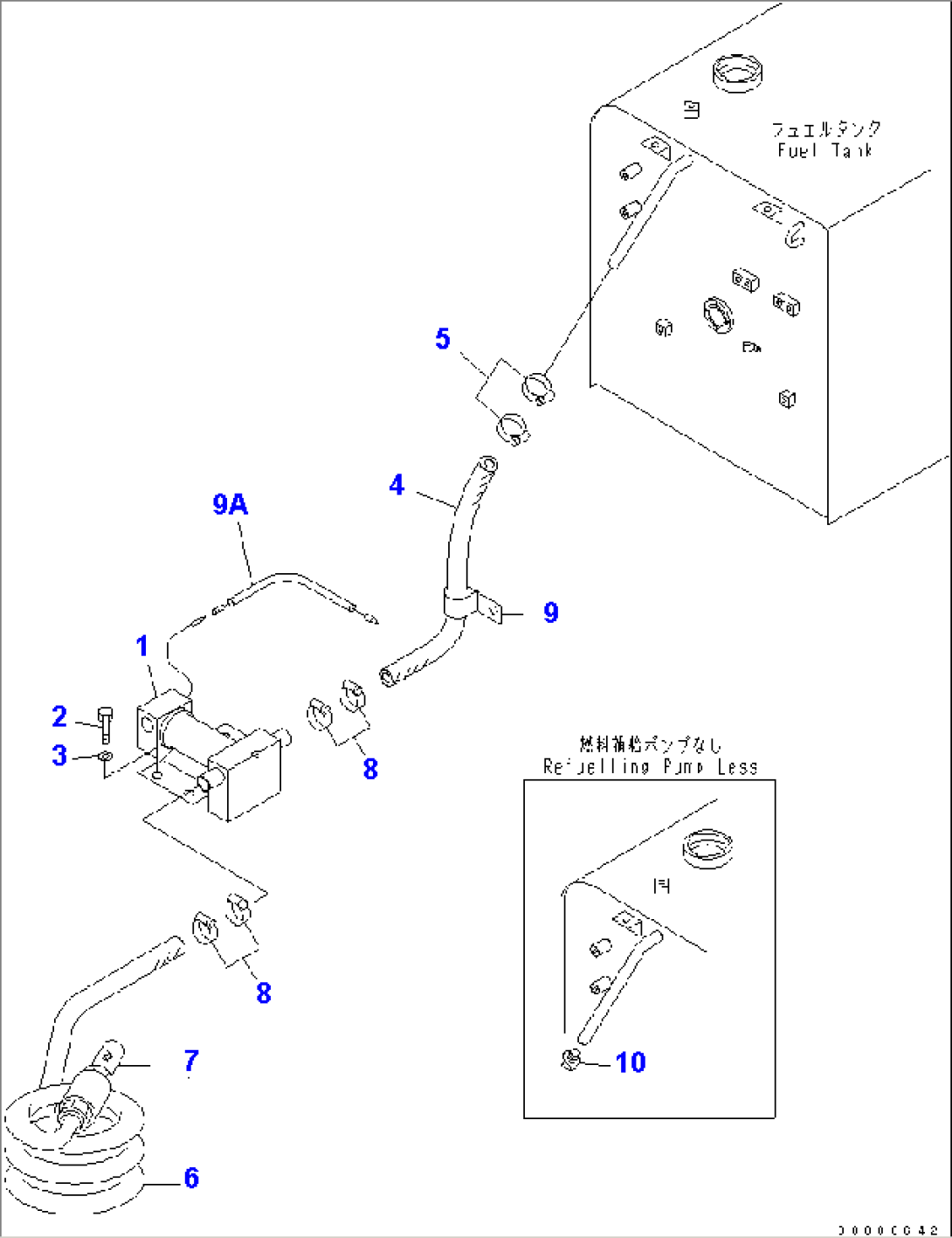 REFUELLING PUMP (PIPING)(#K34001-)