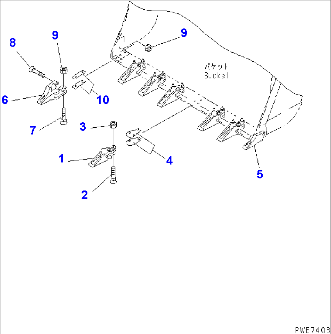 TOOTH (HORIZONTAL PIN TYPE¤ BOLT ON TOOTH) (MONO TOOTH)