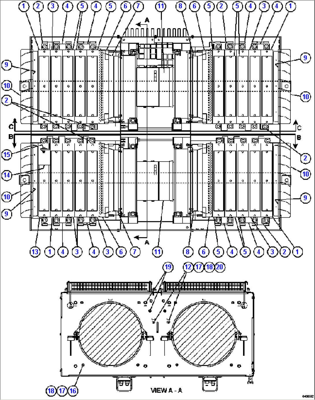 RETARDING GRID ASSEMBLY 1/3 PC2142