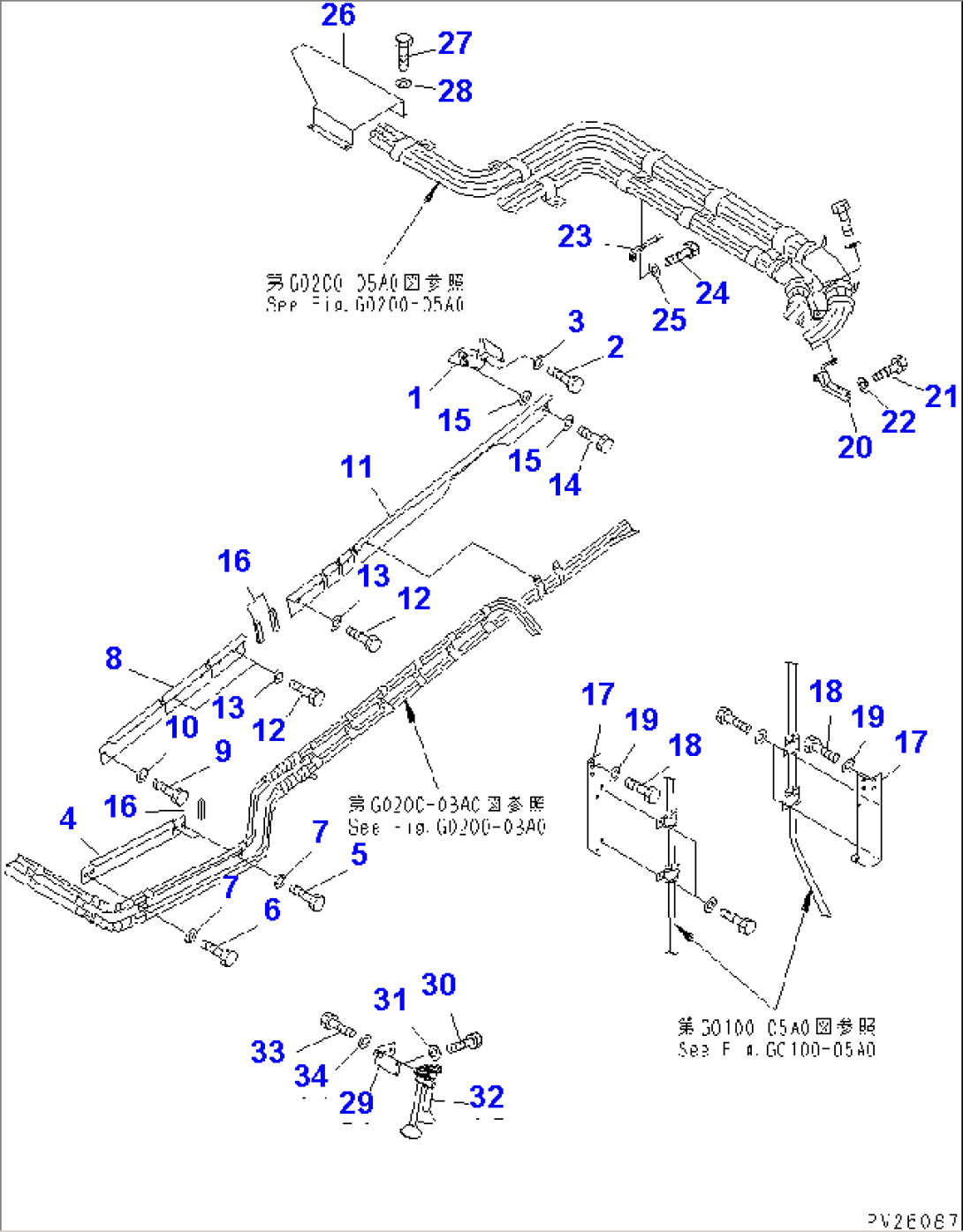 AIR PIPING (BRACKET) (1/2)