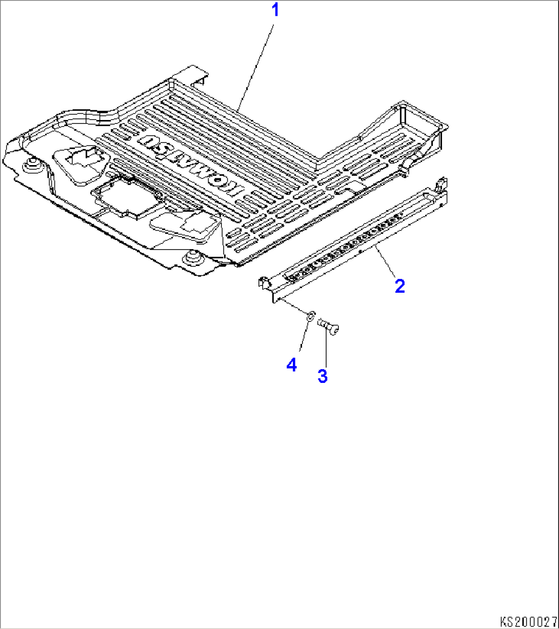 FLOOR MAT (1 ACTUATOR AND ADJUST PEDAL) (FOR 2-PIECE BOOM