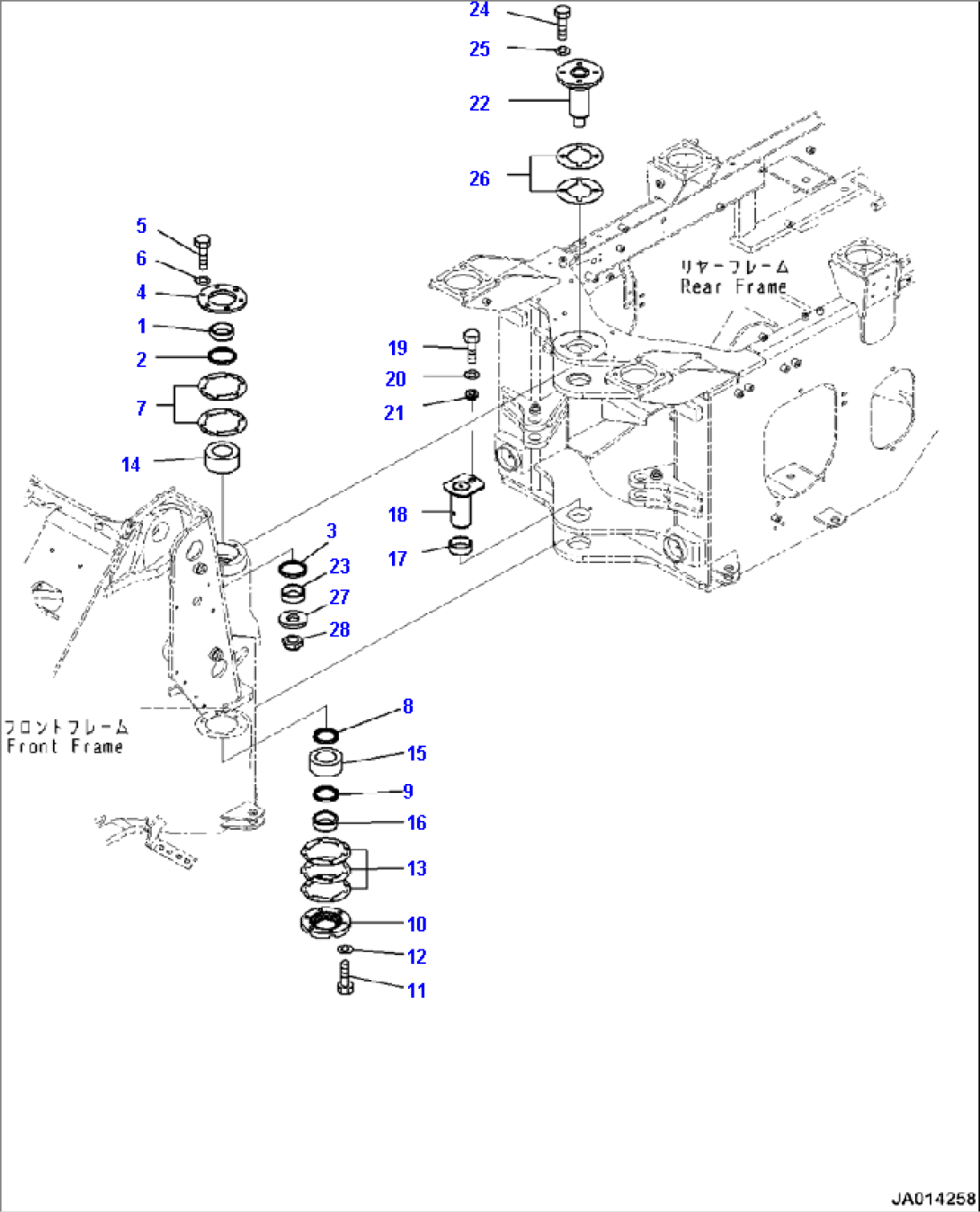 J4130-002001 HINGE PIN WITH AUTO-GREASING SYSTEM