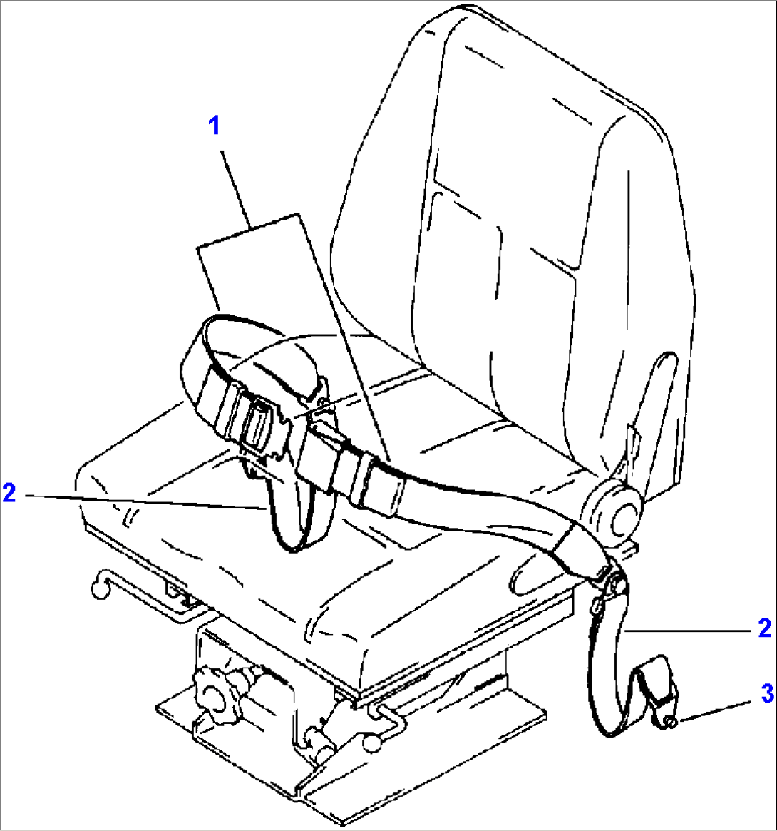 FIG NO. 5305 SEAT BELT AND MOUNTING KOMATSU BRAND