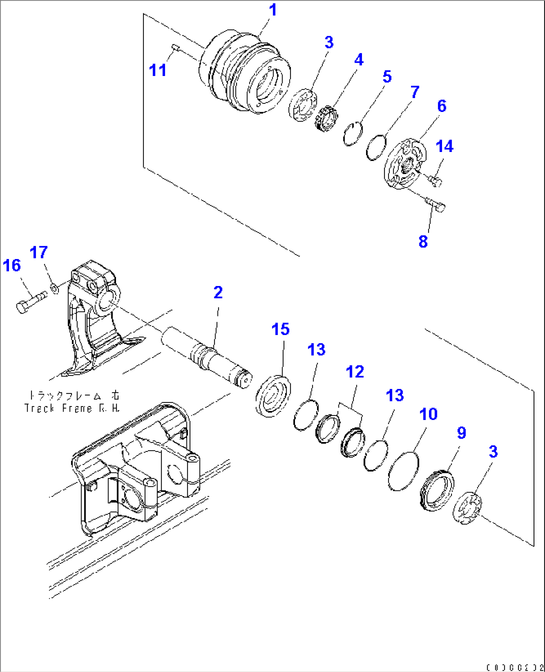 CARRIER ROLLER (R.H.) (COLD WEATHER (A) SPEC.)(#20001-)