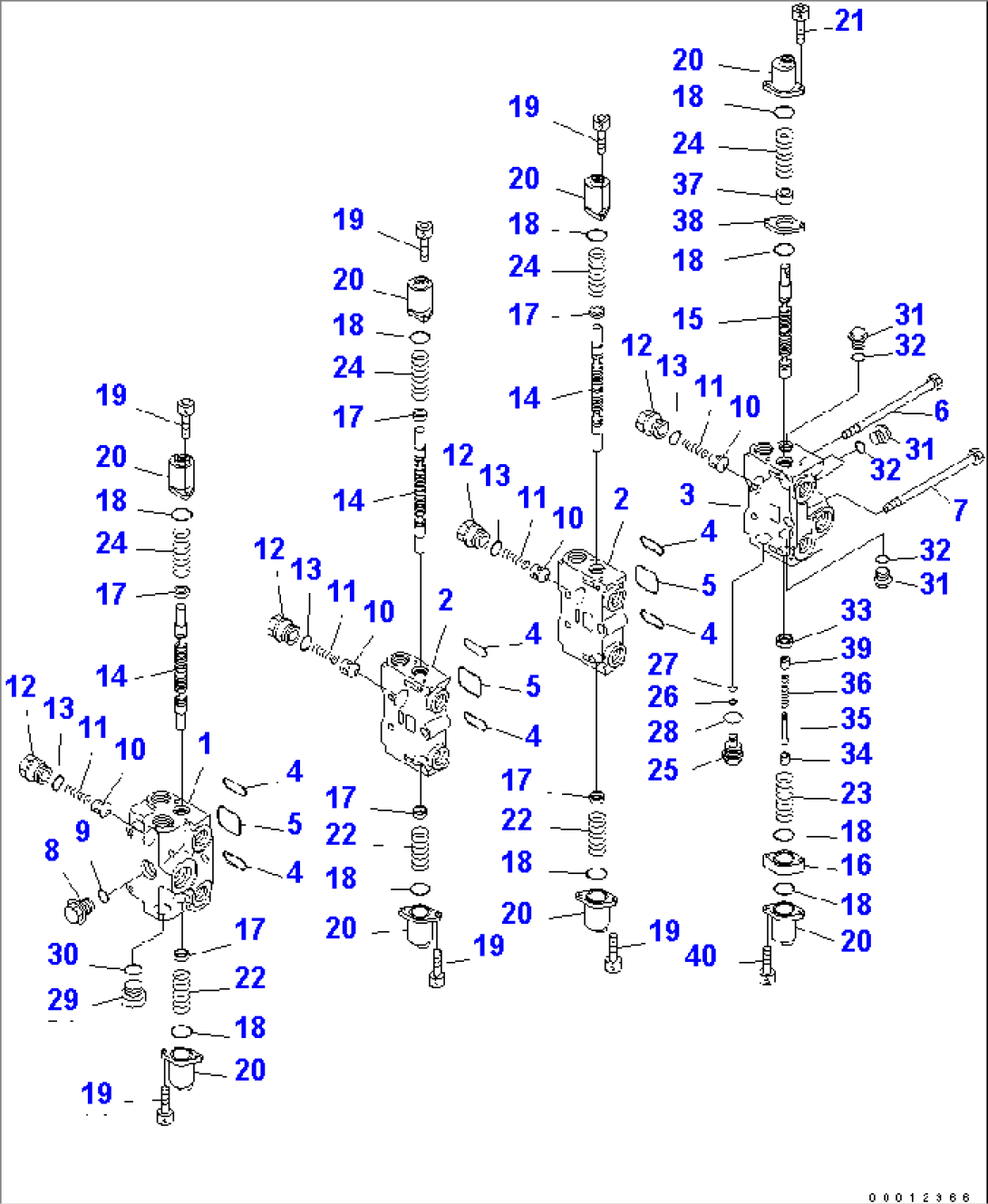 CONTROL VALVE (4-SPOOL) (1/2)
