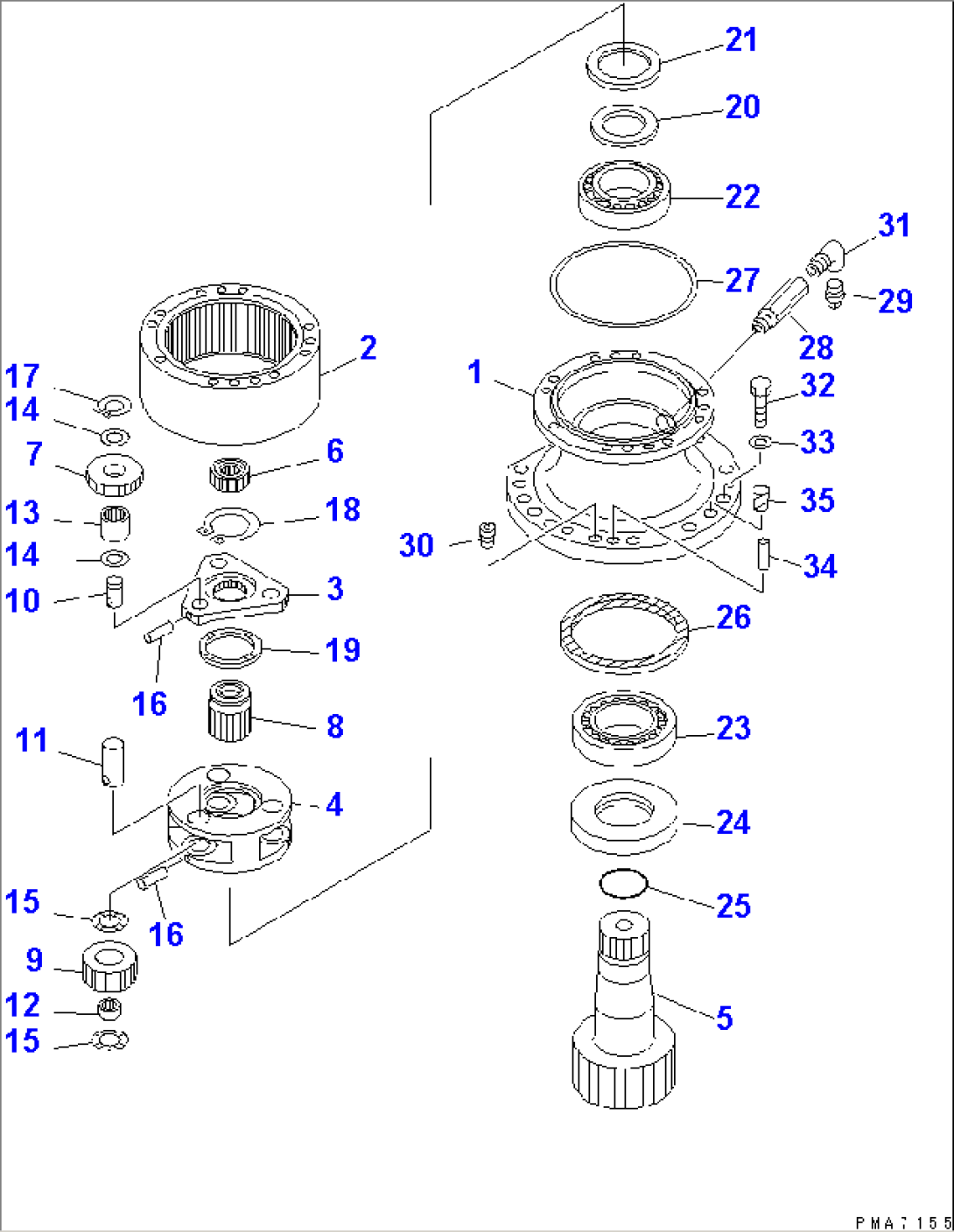 SWING MACHINERY (INNER PARTS)