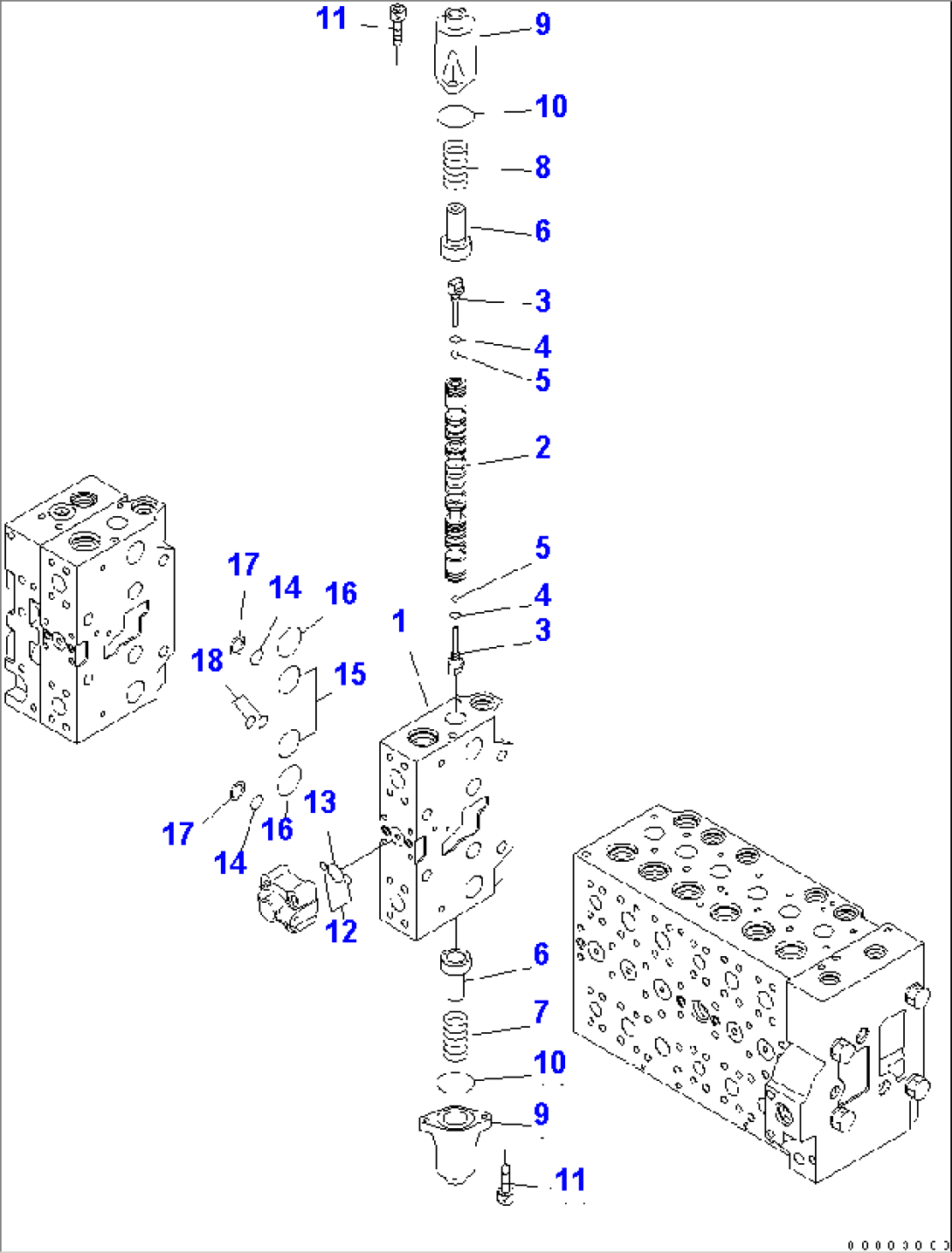 MAIN VALVE (8-SPOOL) (16/20) (FOR 2-PIECE BOOM)