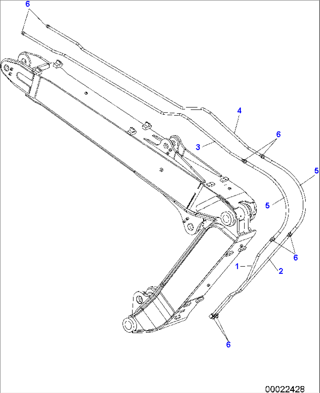 TWO-PIECE BOOM - TWO ATTACHMENTS (ADDITIONAL PIPING)