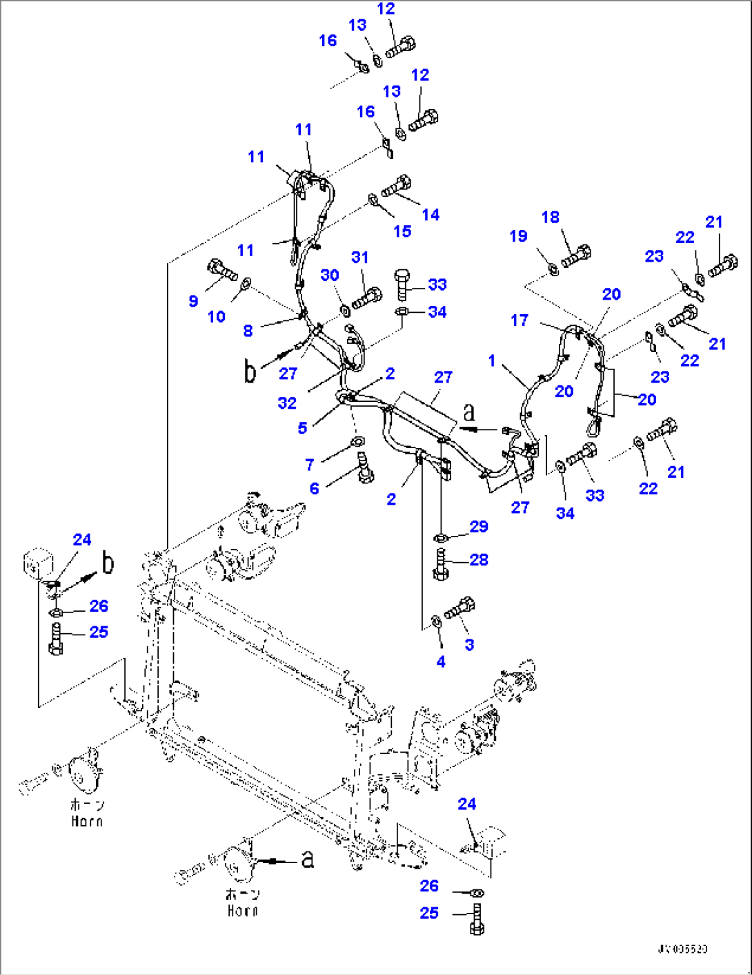 Engine Hood, Headlamp Wiring Harness (#5133-)