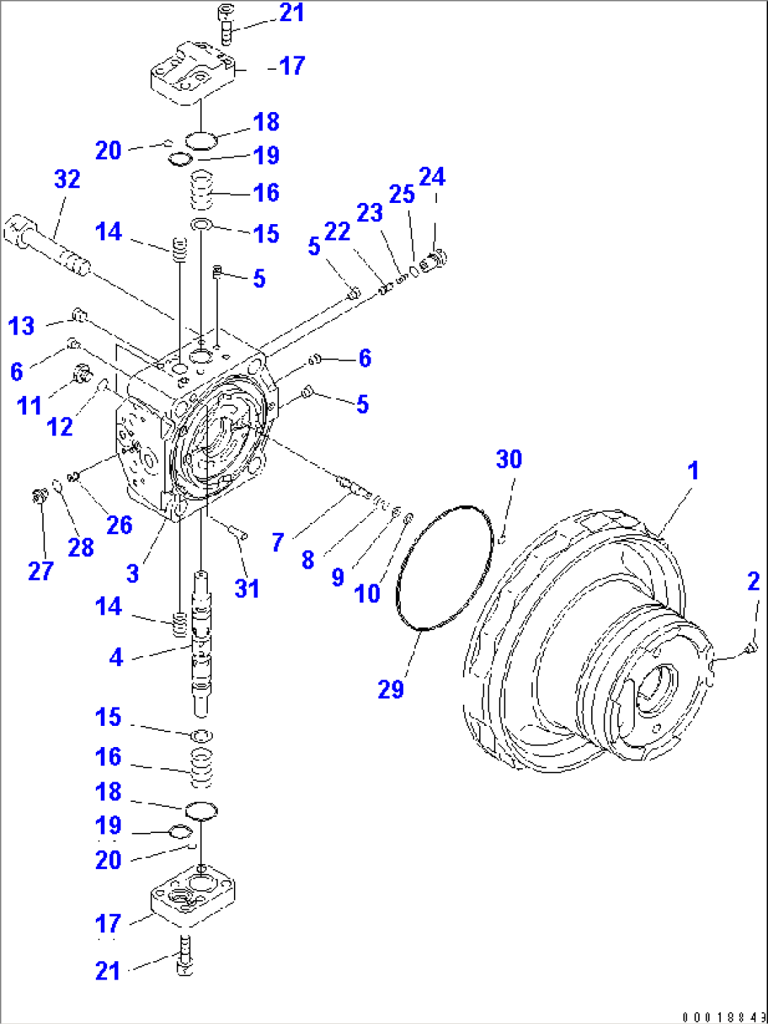 TRAVEL MOTOR (1/3)(#11001-11732)