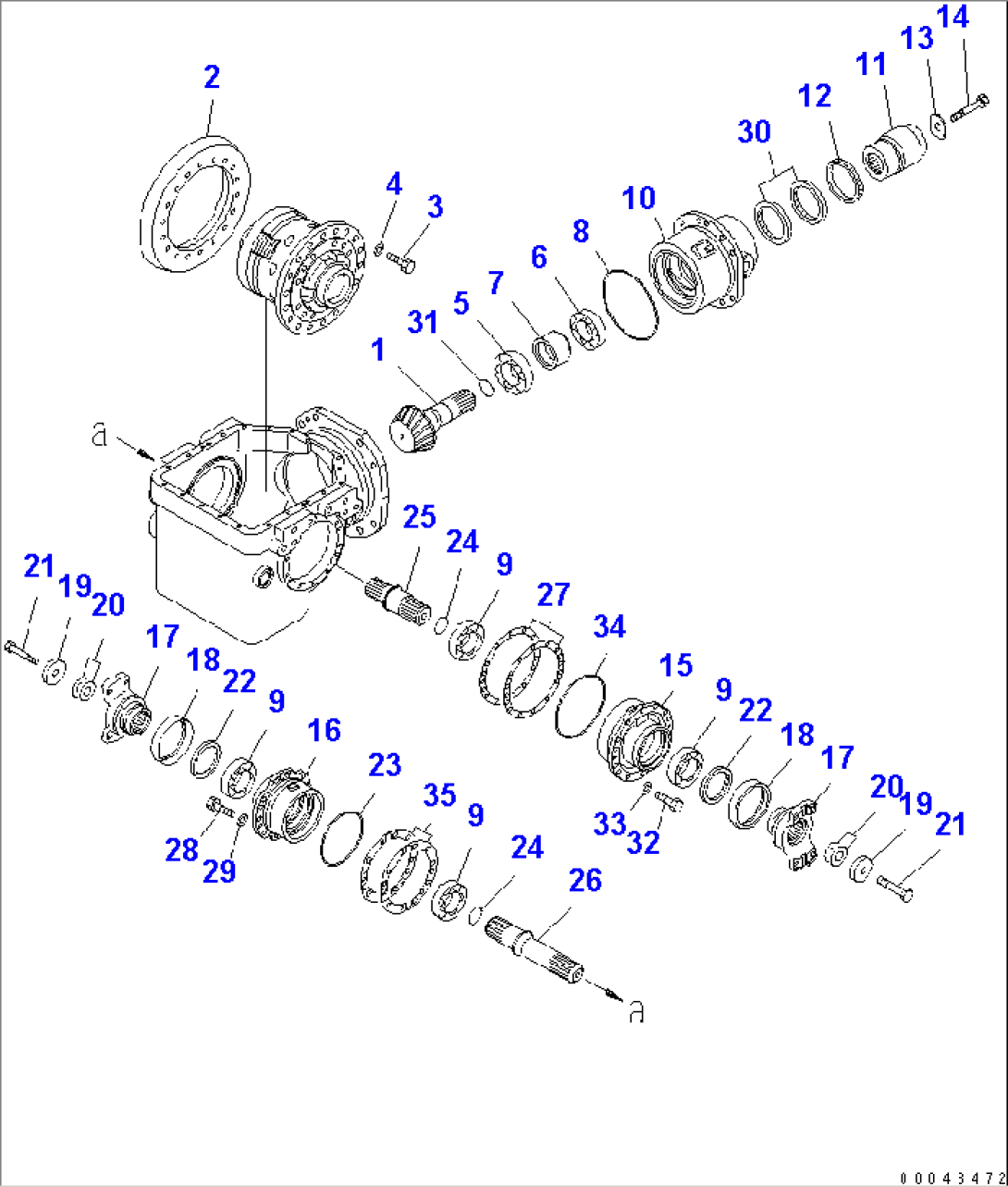 FRONT DIFFERENTIAL (PINION GEAR AND COUPLING)(#2001-)