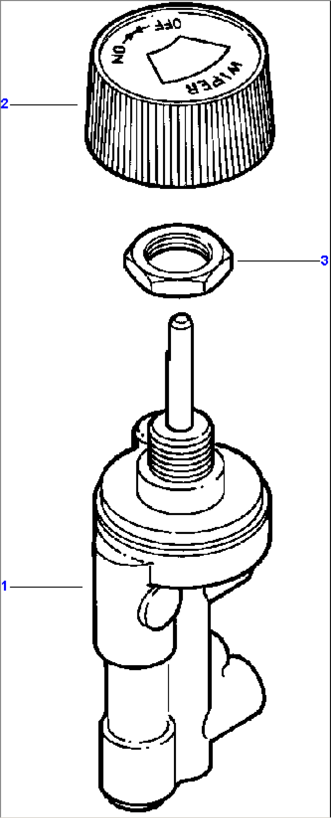 ROPS CAB WINDSHIELD WIPER CONTROL AIR VALVE - SPRAGUE