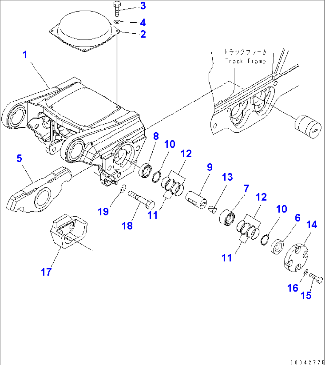 TRACK FRAME (THIRD BOGIE) (L.H.)(#30001-)
