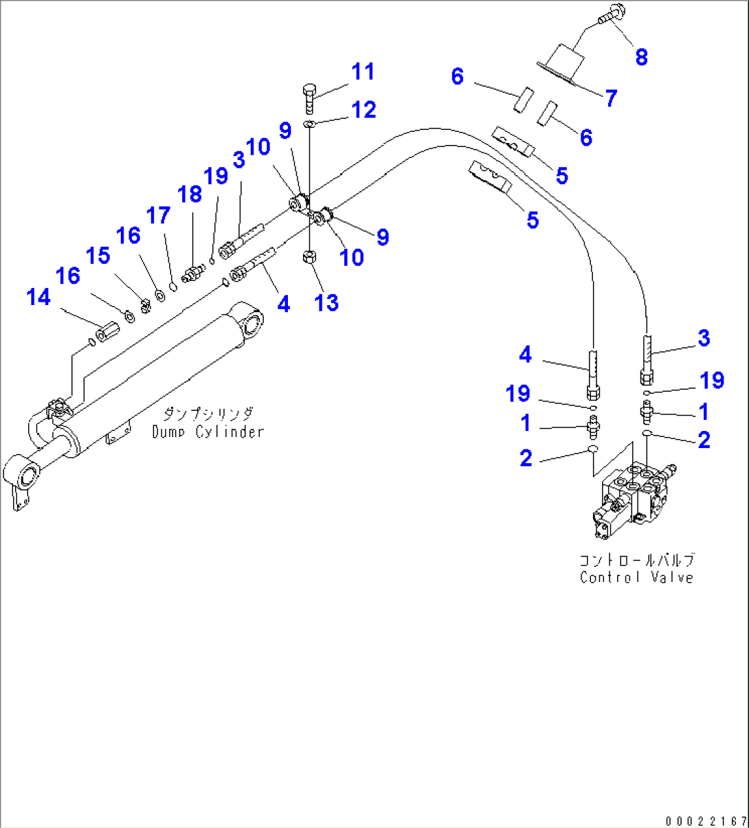 HYDRAULIC LINE (DUMP CYLINDER LINE)(#11501-)