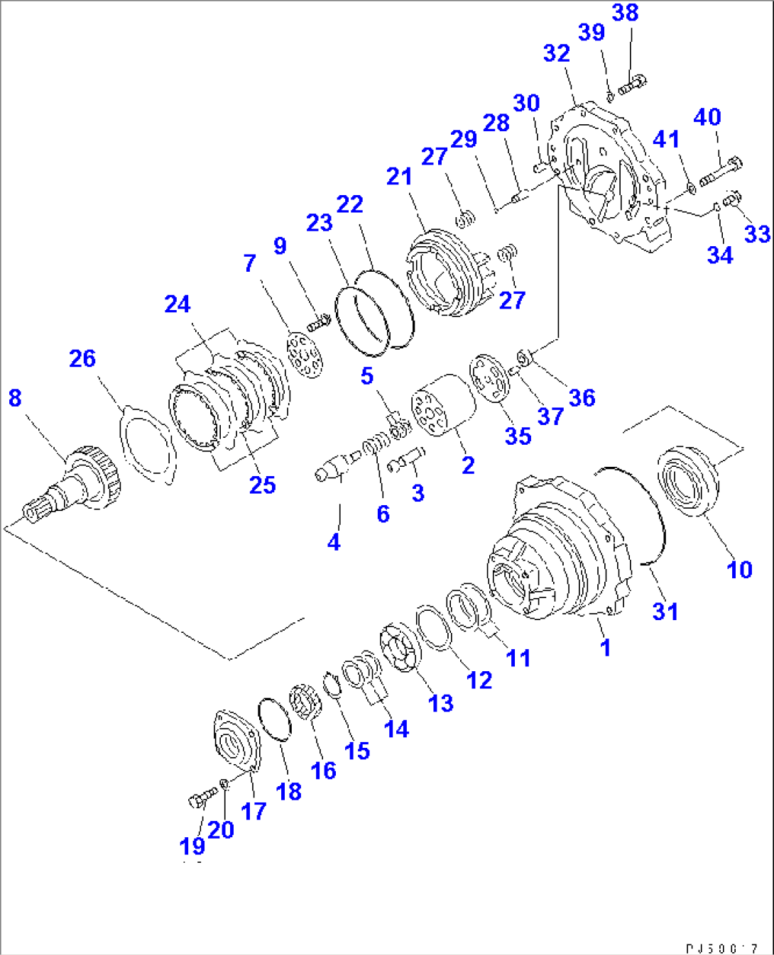 TRAVEL MOTOR(#11001-11002)