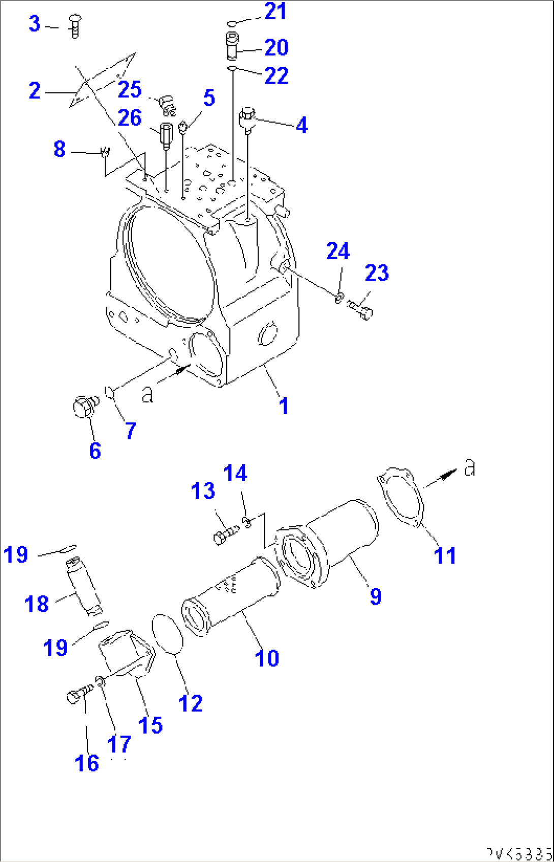 TRANSMISSION (FOR F2-R2 TRANSMISSION) (CASE) (FOR MONO LEVER STEERING)