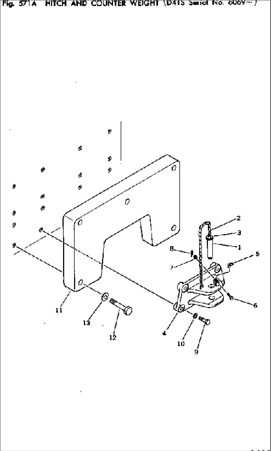 HITCH AND COUNTER WEIGHT(#6069-)