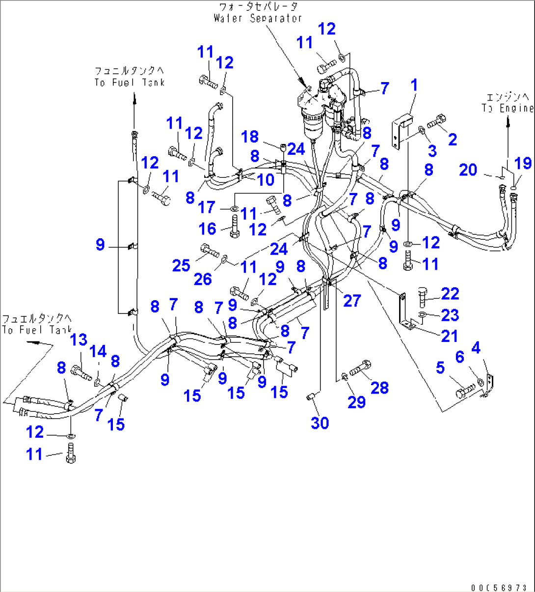 FUEL LINE (CLAMP) (2/2)(#35001-)