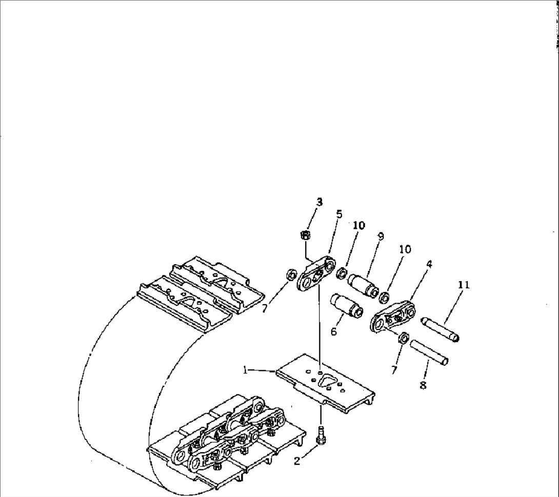 TRACK SHOE (MASTER PIN TYPE) (SNOW TYPE)(#35001-)