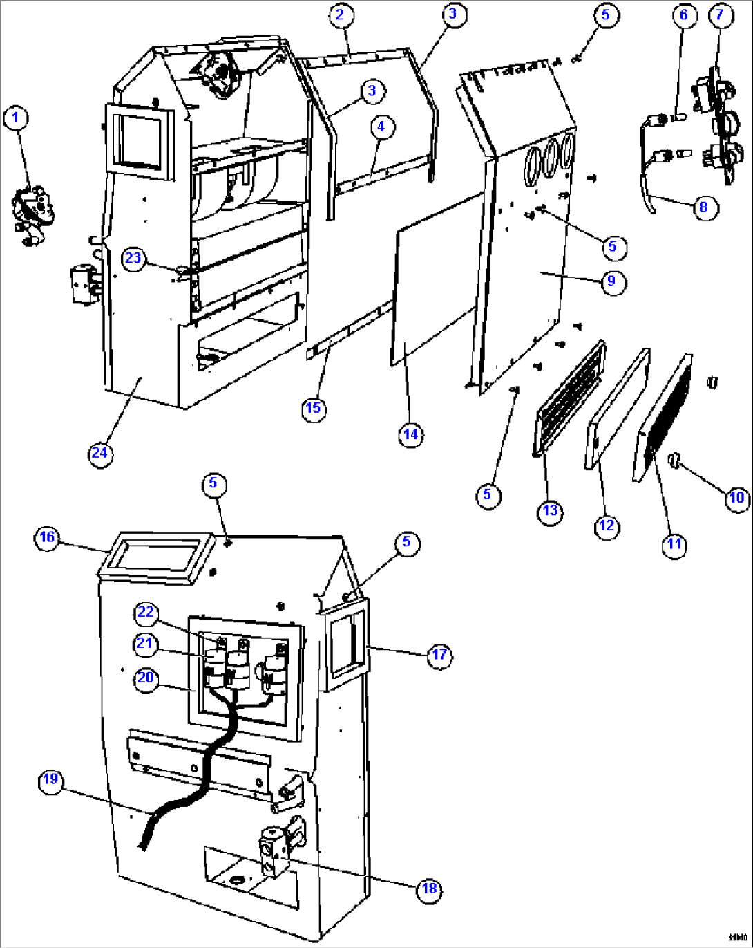 HEATER/AIR CONDITIONER ASSEMBLY 1/2 PC2600