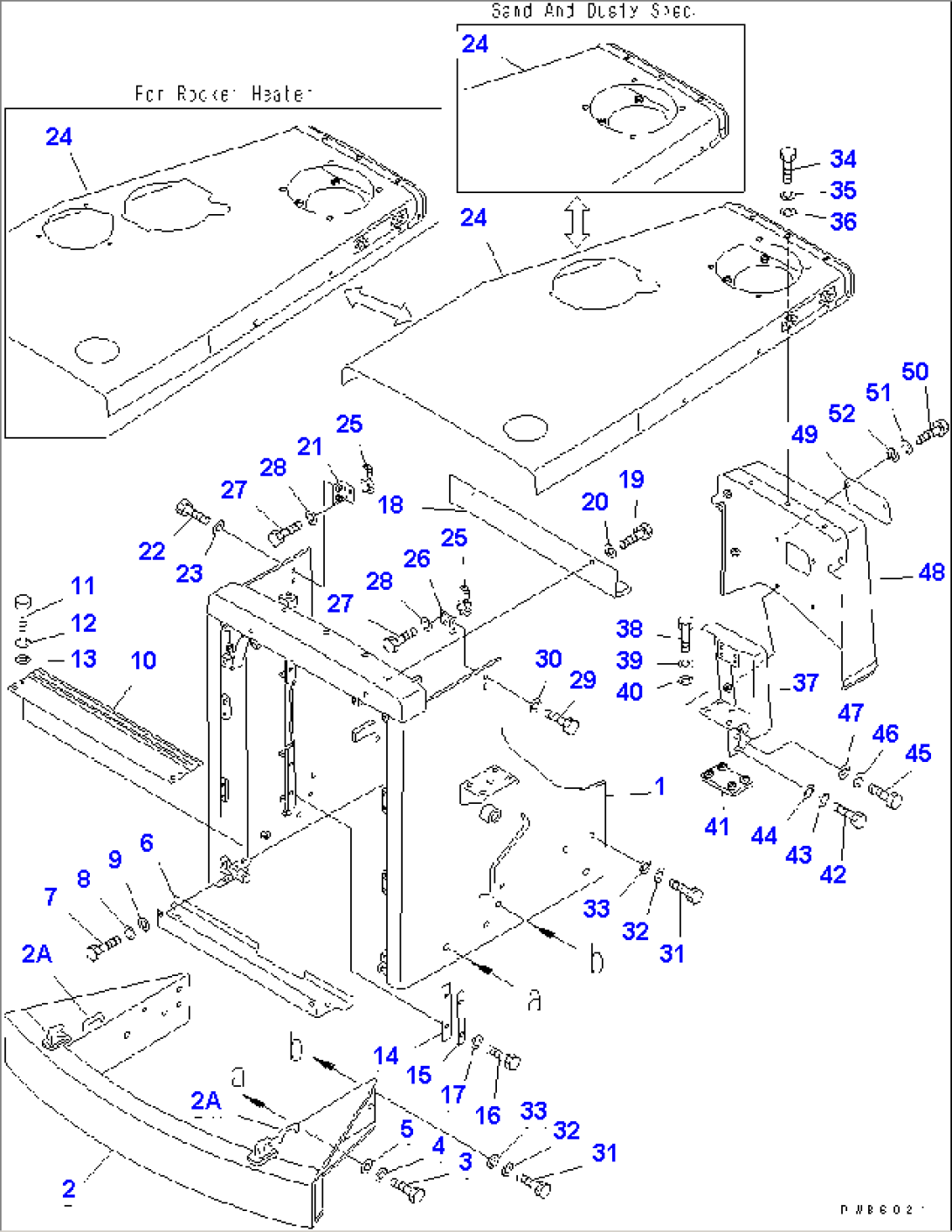 ENGINE HOOD AND GUARD (RADIATOR GUARD)