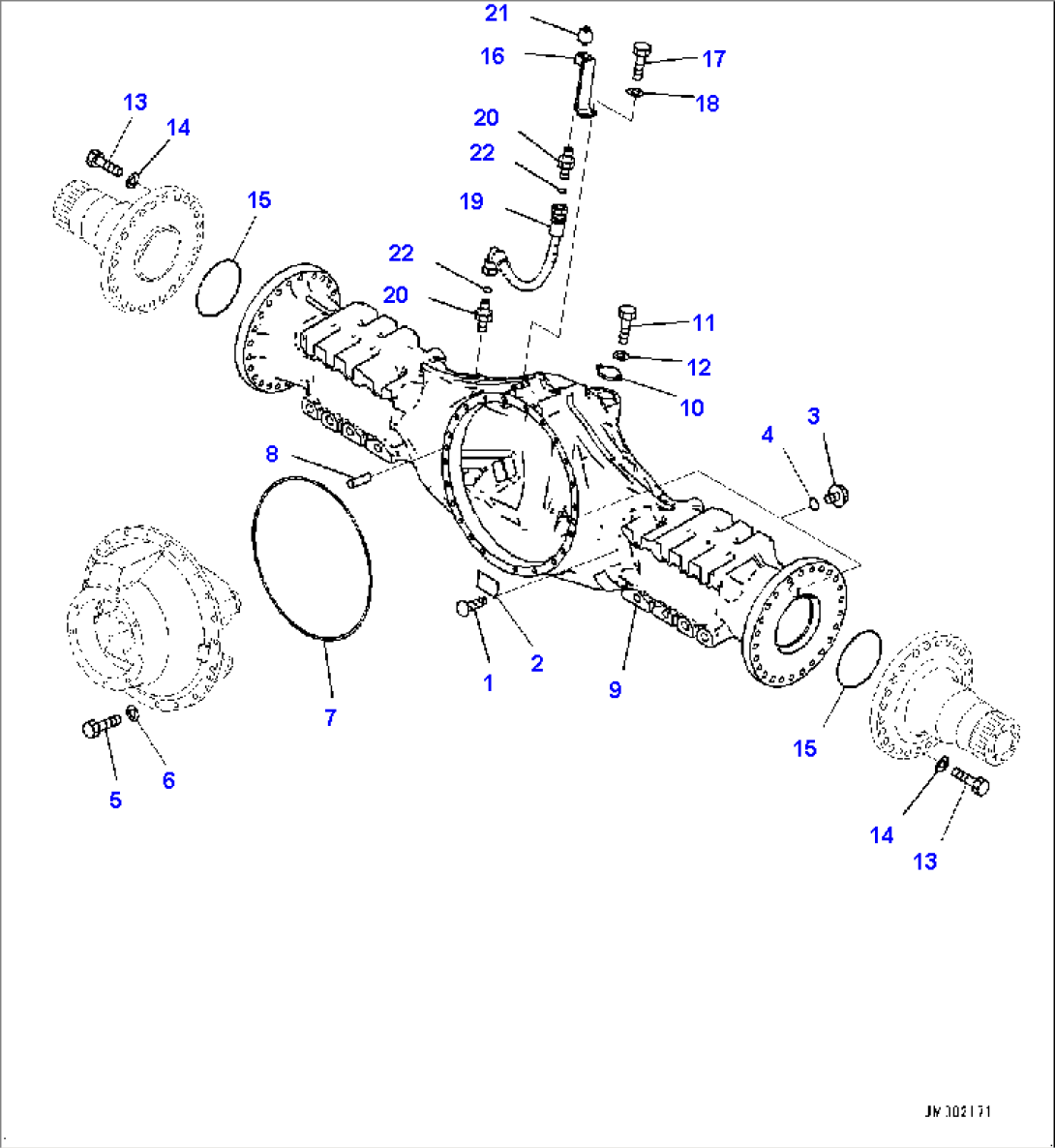 Rear Axle, Final Drive R.H. (#10001-)