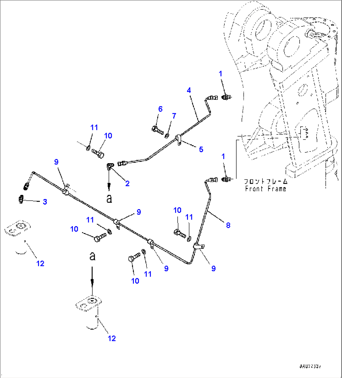 Remote Greasing System, Steering Cylinder (#90216-)