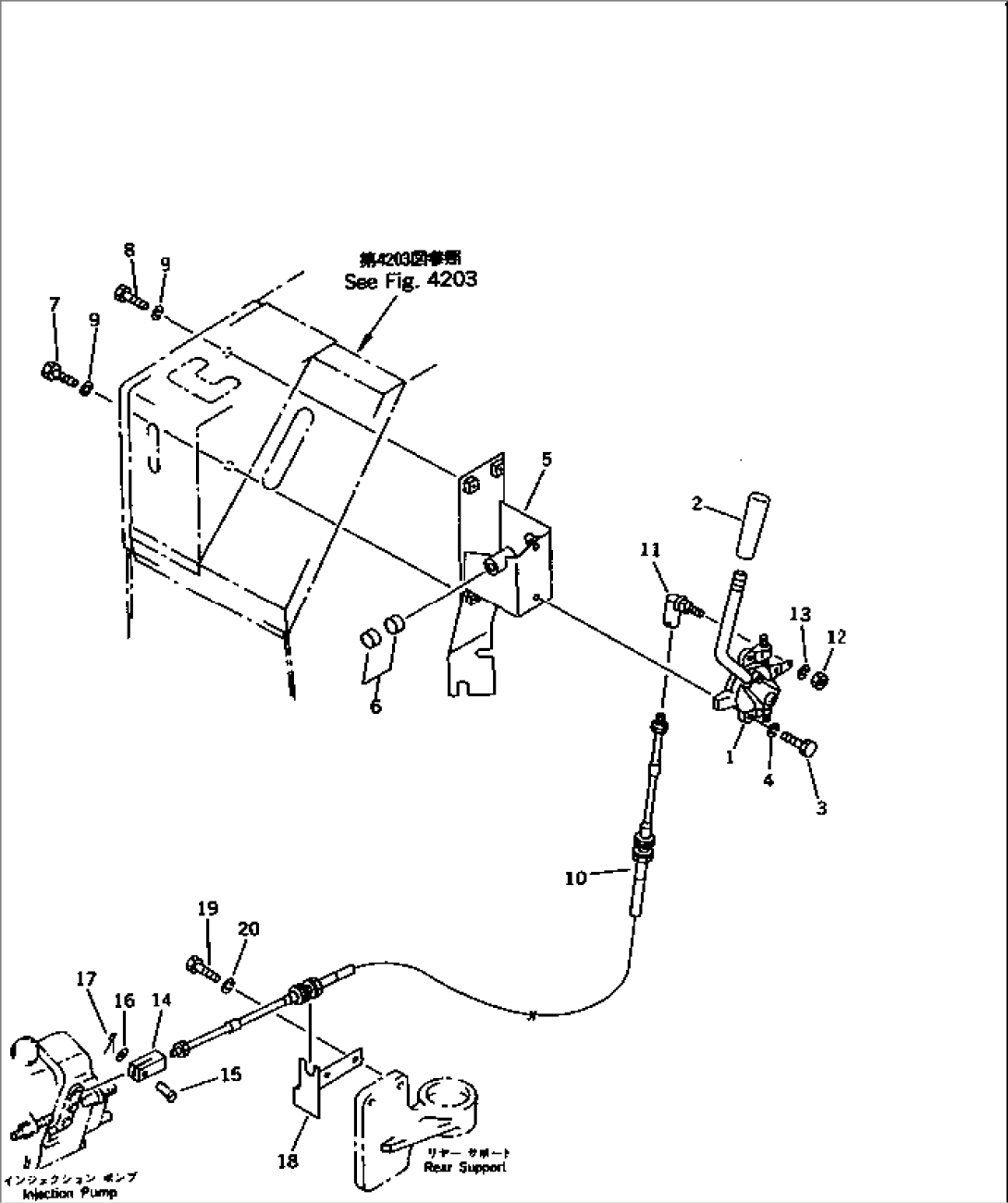 FUEL CONTROL LEVER (NOISE SUPPRESSION FOR EC)(#60280-)